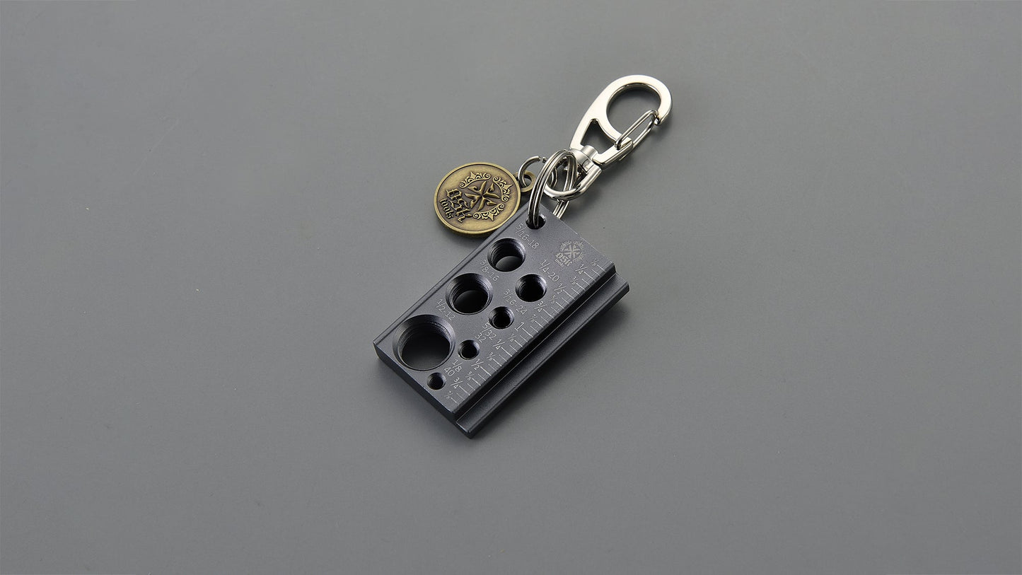 Simple Fastener Gauge SAE Key Chain
