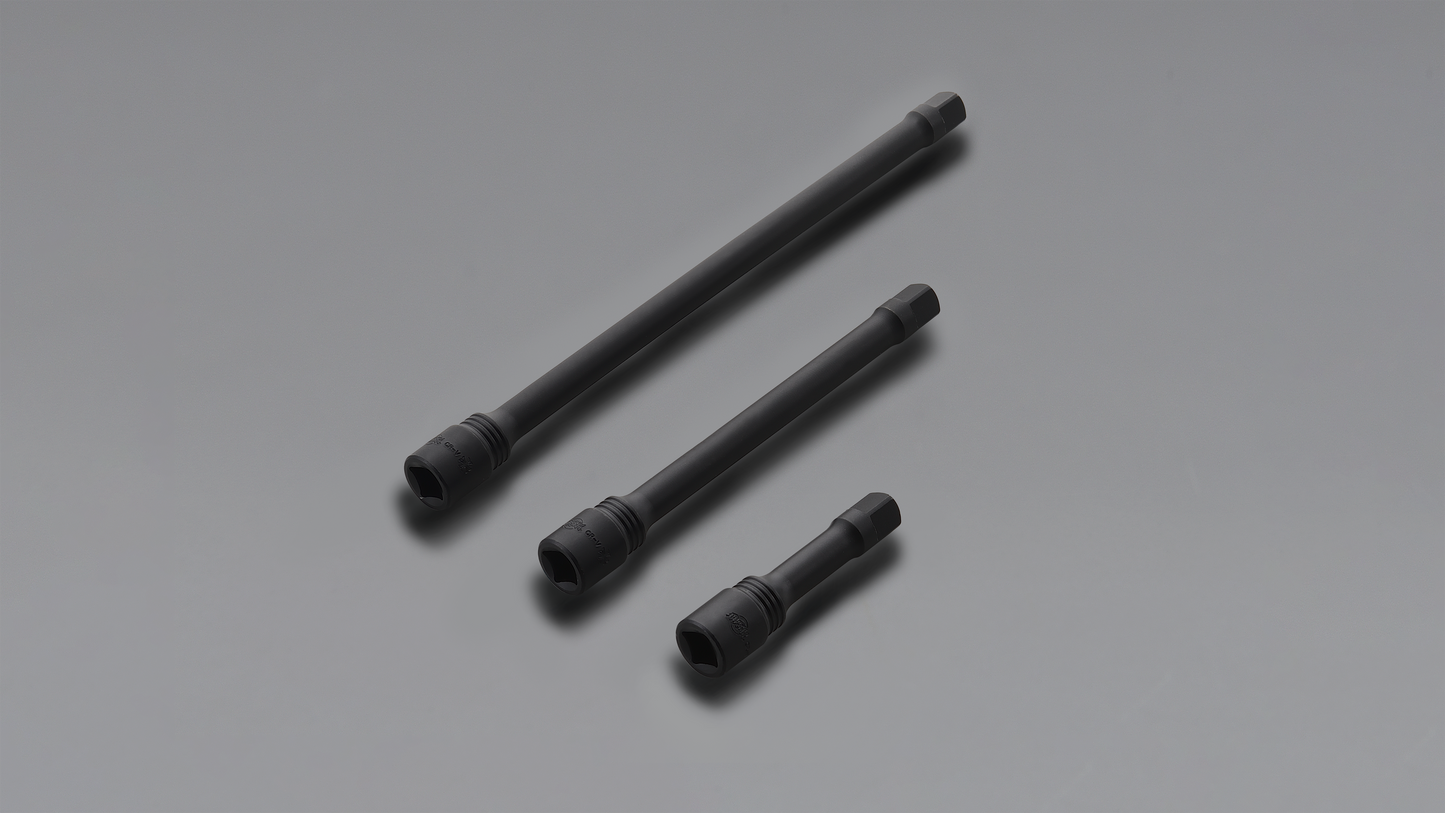 3 / 8 BLACK CHROMED EXTENSION BAR SET