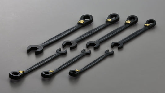 SAE Reversible Ratcheting Anti-Slip Wrench 7 Pieces