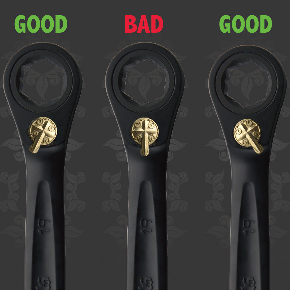 OSK Wrench Set Metric Professional Ratcheting Anti-Slip Wrench 5 Pieces